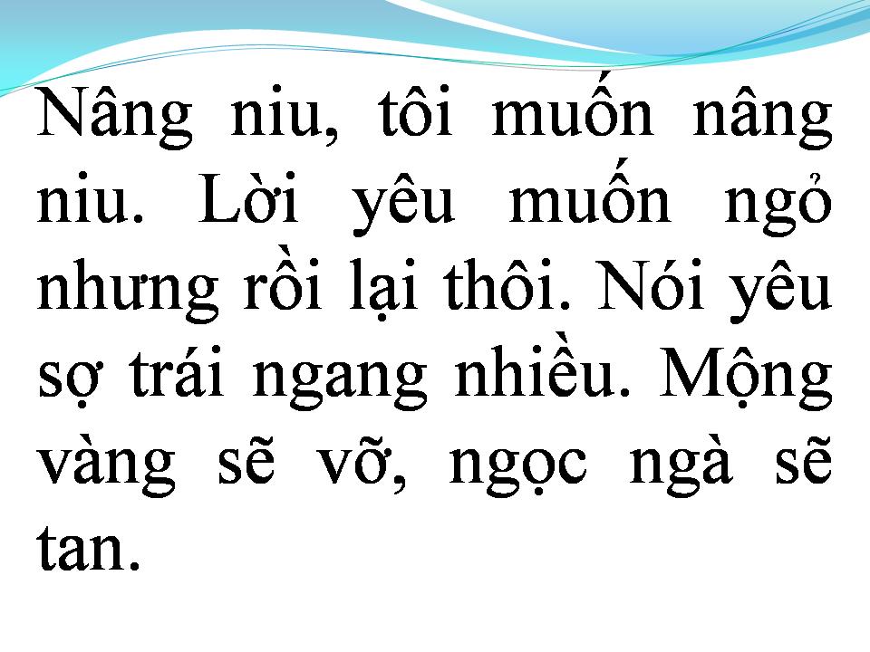 Lời bài hát LỜI YÊU CHƯA NGỎ