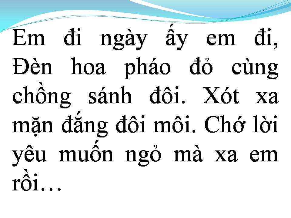 Lời bài hát LỜI YÊU CHƯA NGỎ