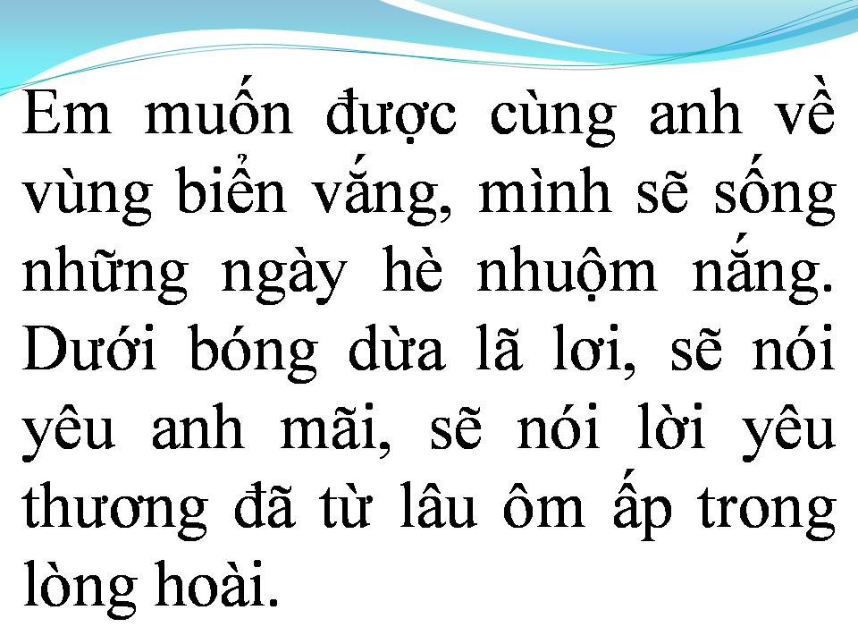 Lời bài hát LỜI YÊU THƯƠNG