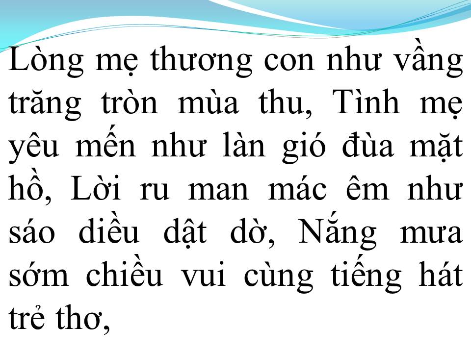 Lời bài hát LÒNG MẸ 1