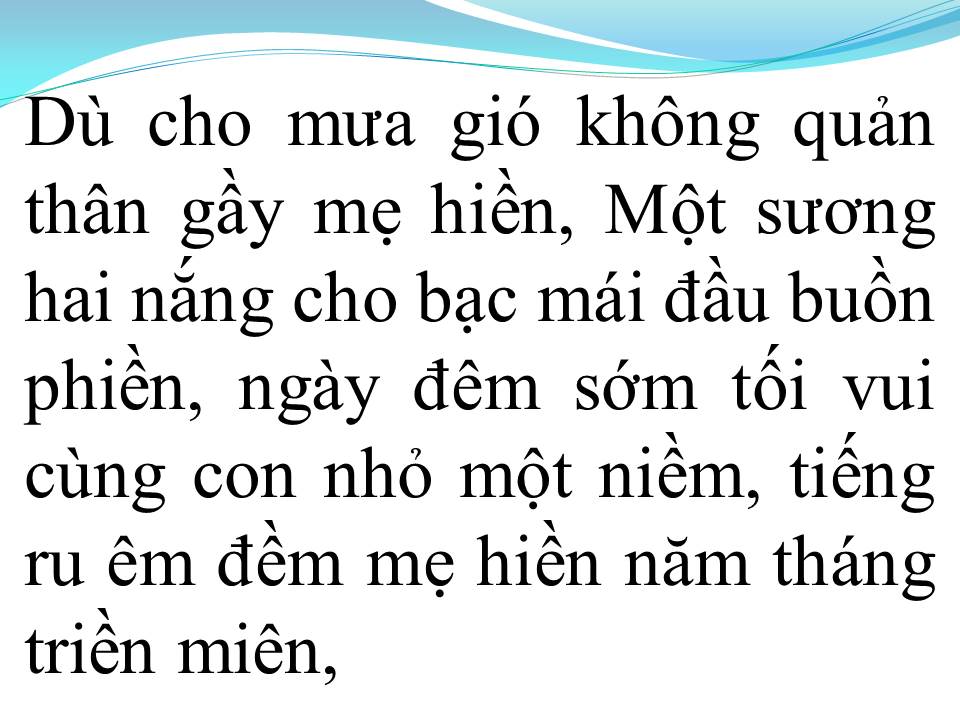 Lời bài hát LÒNG MẸ 1