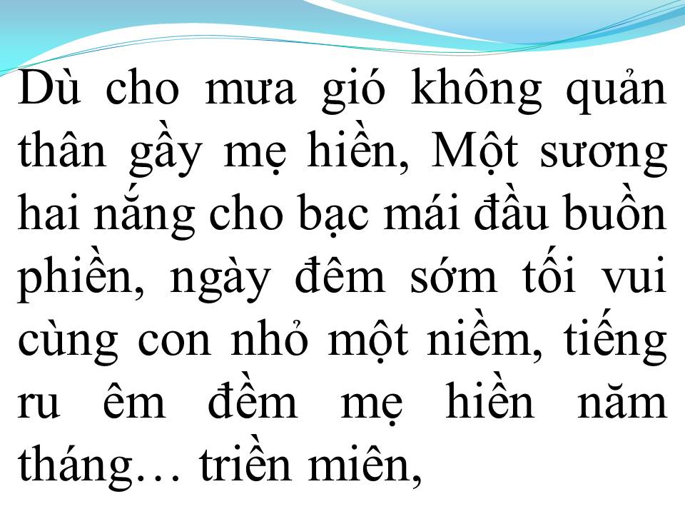 Lời bài hát LÒNG MẸ 1