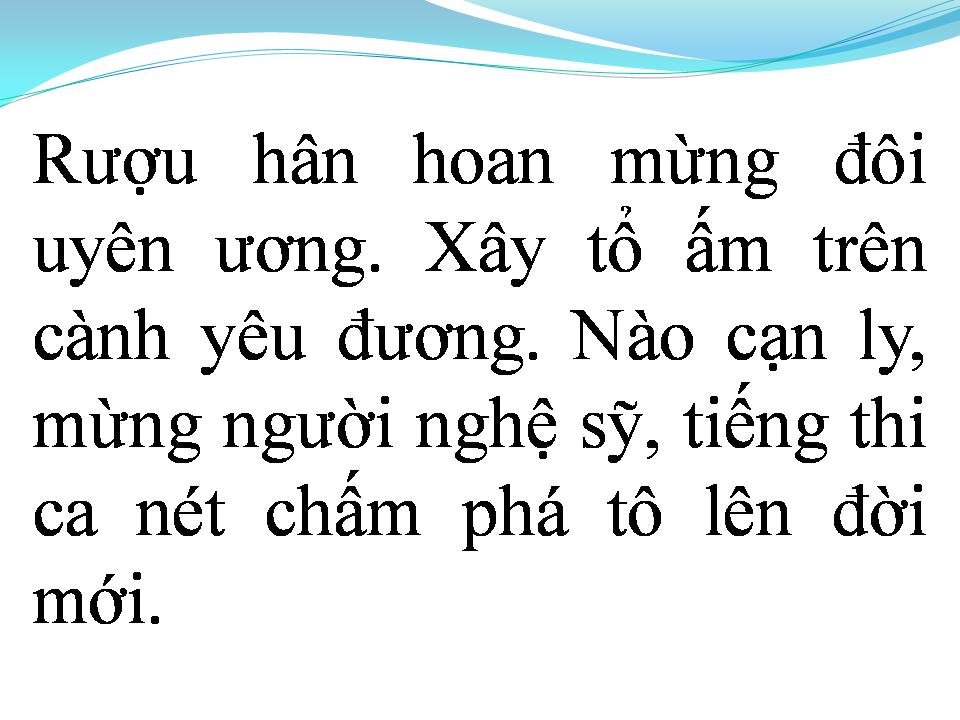 Lời bài hát LY RƯỢU MỪNG