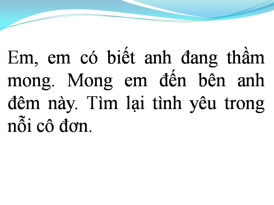 Lời bài hát ANH MONG EM