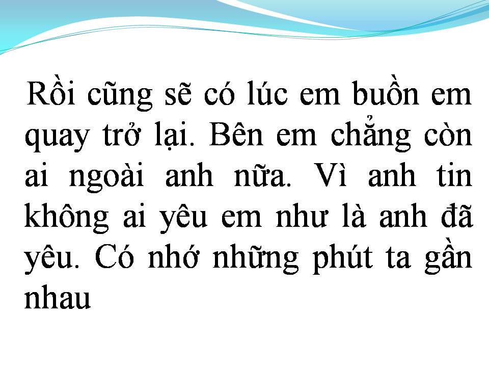 Lời bài hát ANH MỚI CHÍNH LÀ NGƯỜI EM YÊU