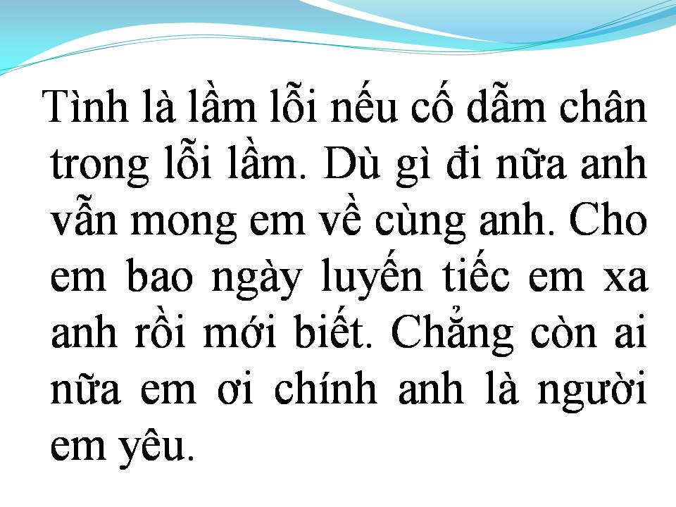 Lời bài hát ANH MỚI CHÍNH LÀ NGƯỜI EM YÊU