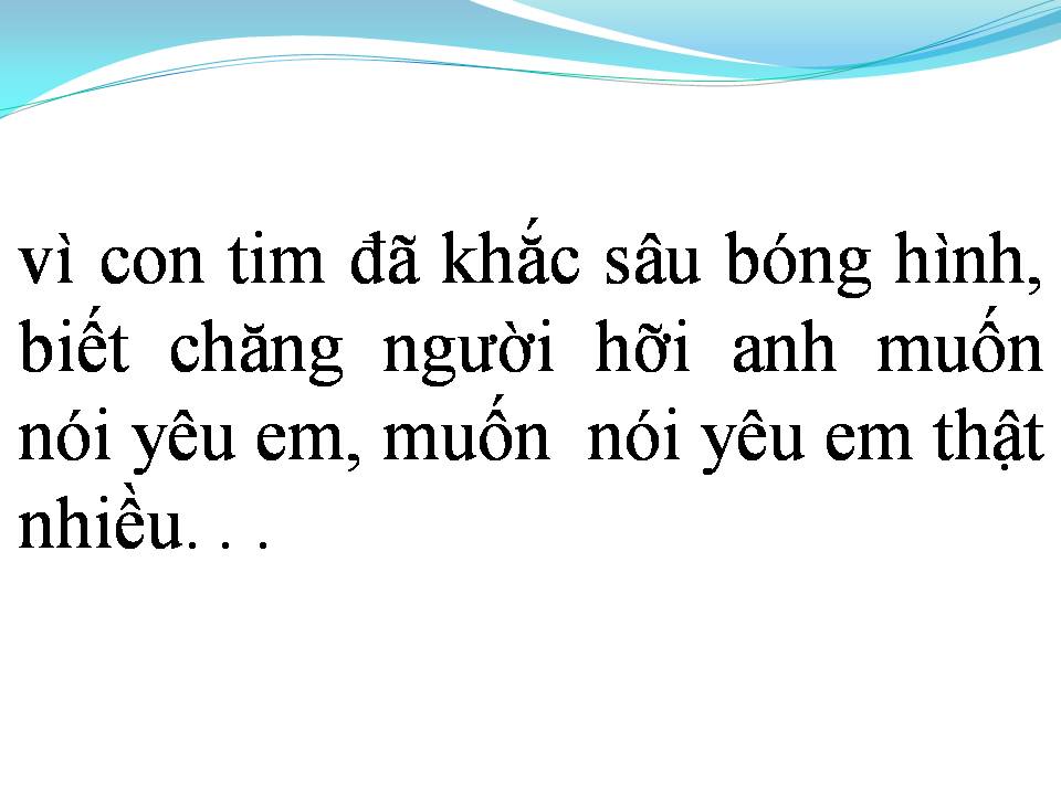 Lời bài hát ANH MUỐN NÓI YÊU EM