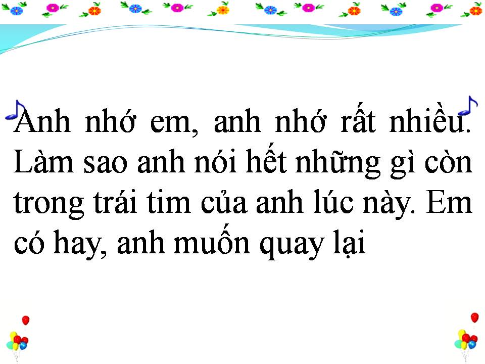 Lời bài hát ANH MUỐN QUAY LẠI