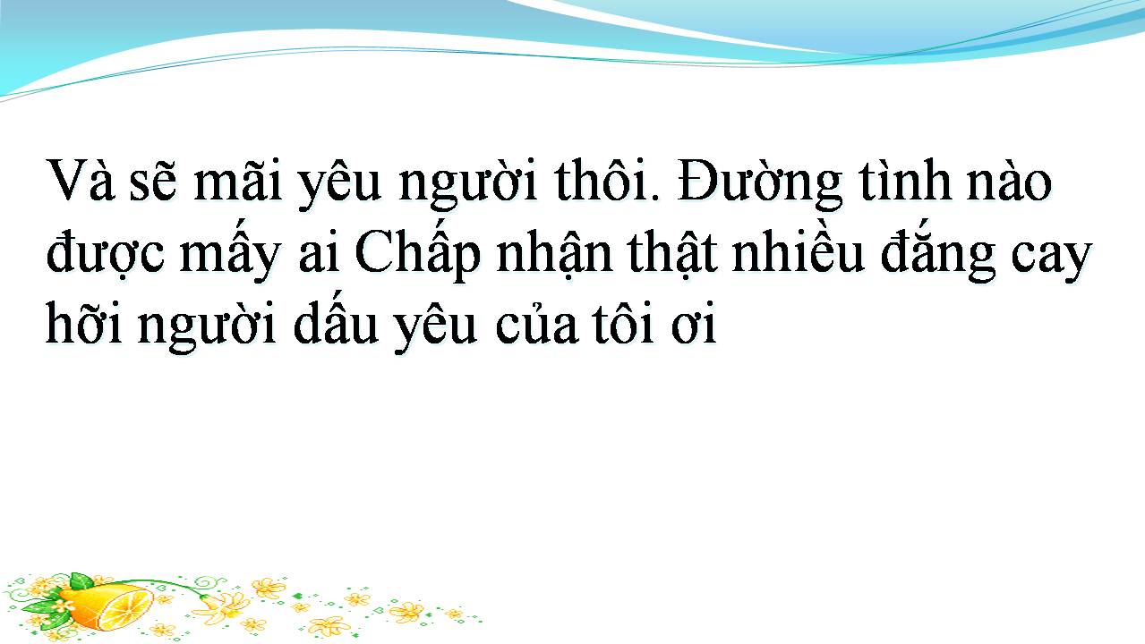 Lời bài hát ANH NUMBER ONE