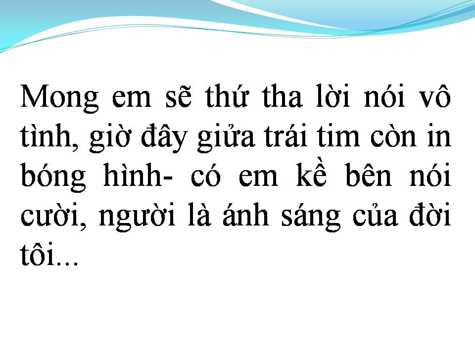 Lời bài hát ÁNH SÁNG CỦA ĐỜI TÔI