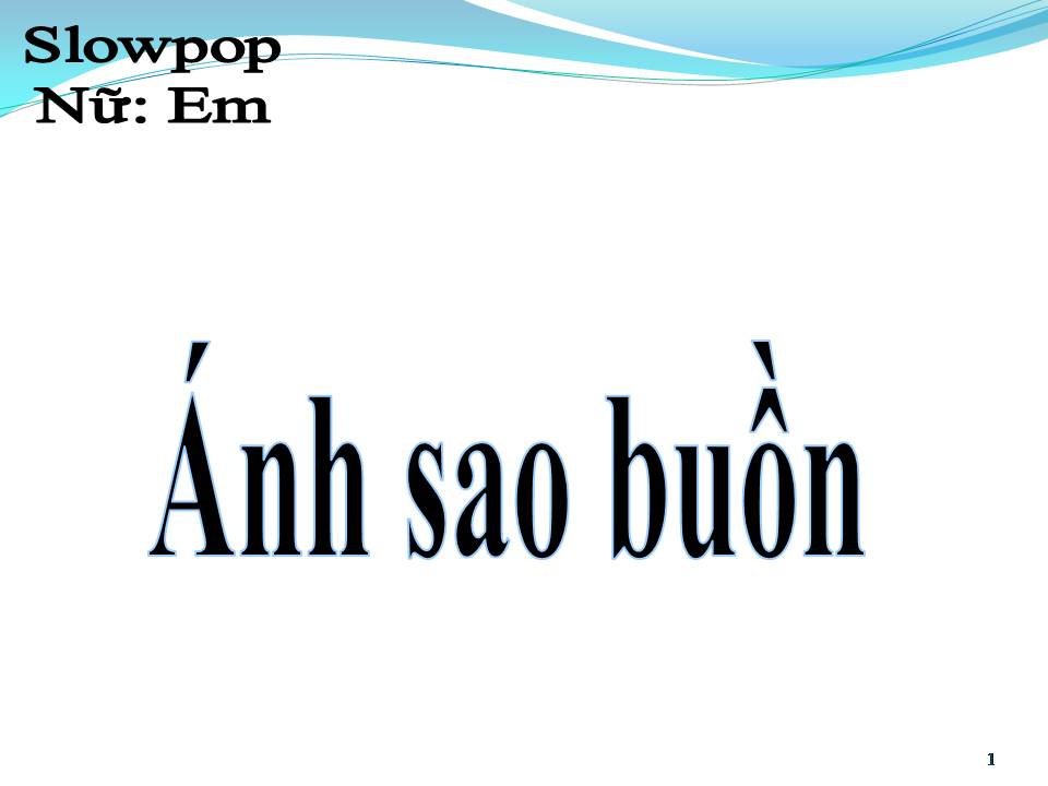 Lời bài hát ÁNH SAO BUỒN