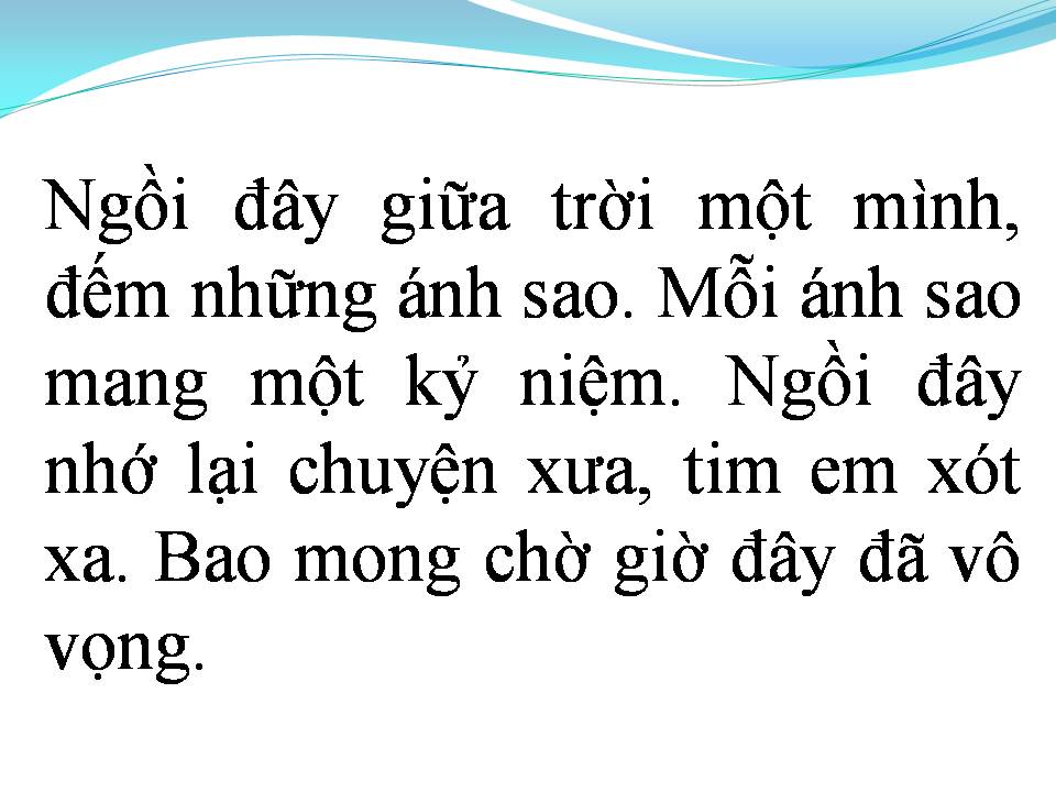 Lời bài hát ÁNH SAO KỸ NIỆM