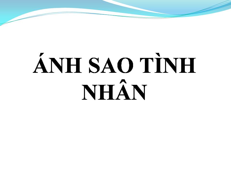 Lời bài hát ÁNH SAO TÌNH NHÂN