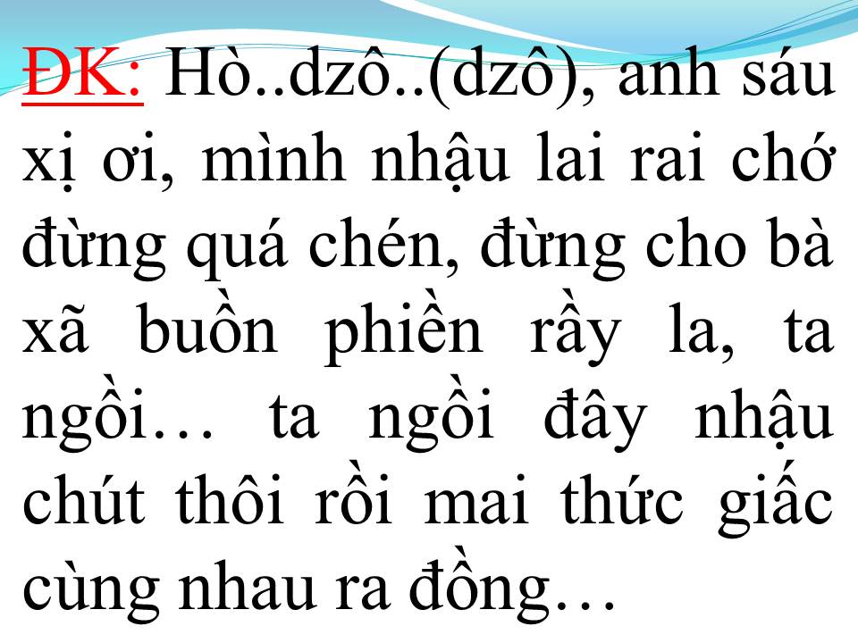 Lời bài hát ANH SÁU XỊ