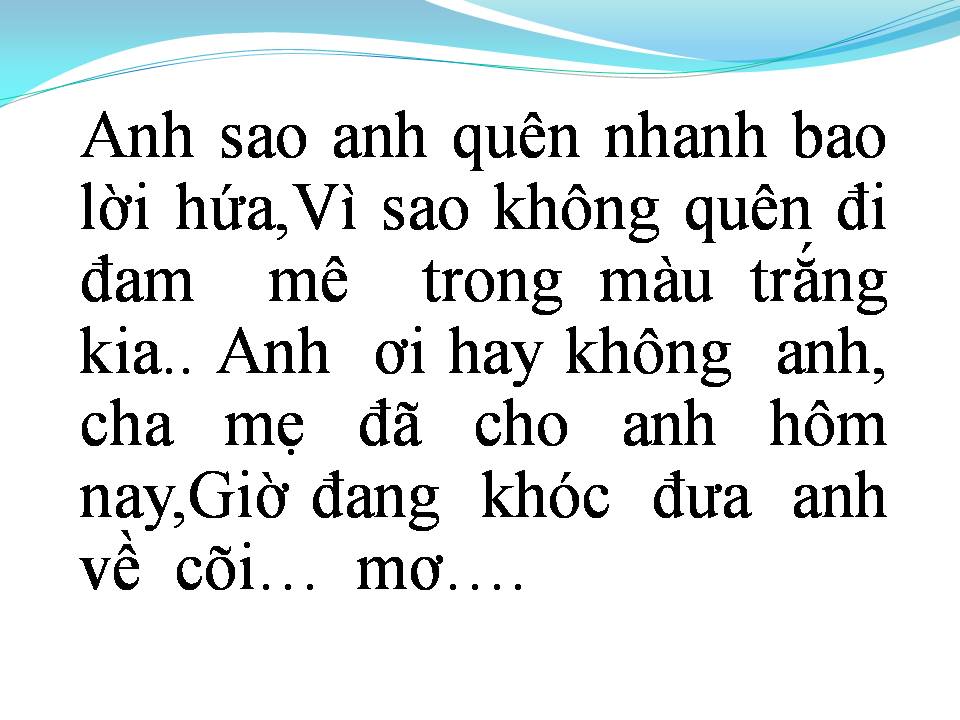 Lời bài hát ANH TÔI