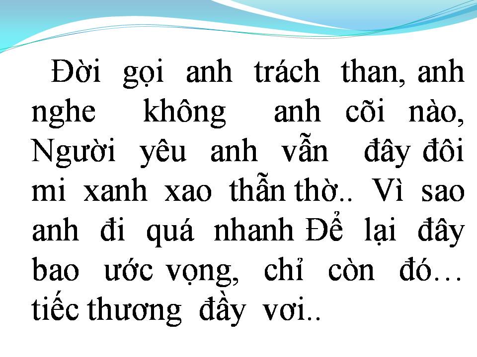 Lời bài hát ANH TÔI