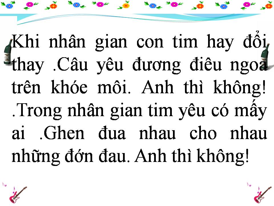 Lời bài hát ANH THÌ KHÔNG