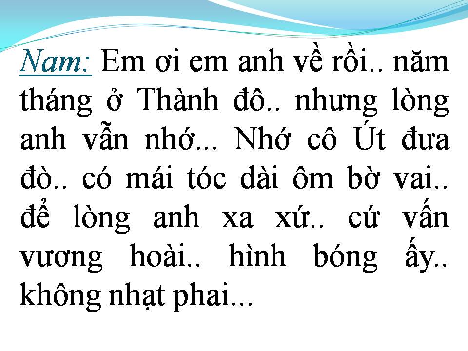 Lời bài hát ANH THƯƠNG CÔ ÚT ĐƯA ĐÒ