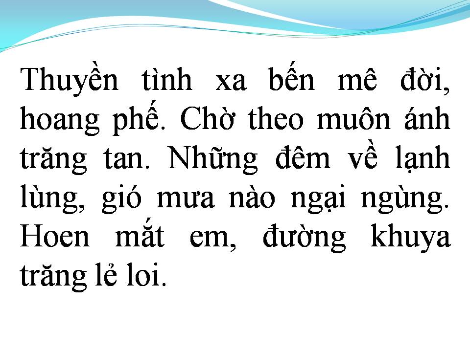 Lời bài hát ÁNH TRĂNG LẺ LOI