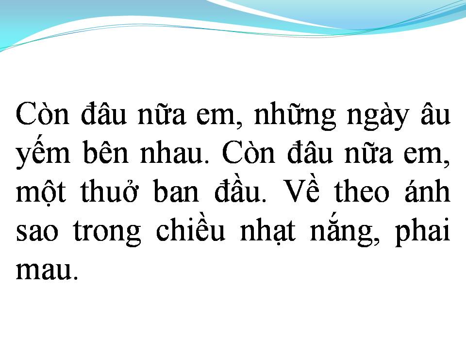 Lời bài hát ÁNH TRĂNG TÀN