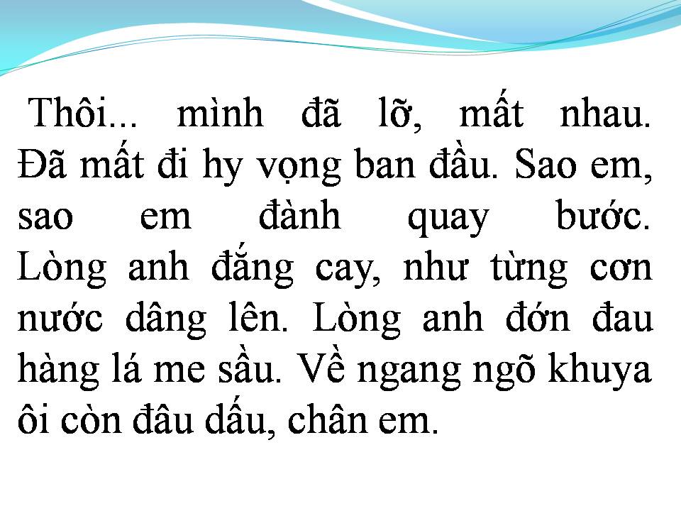 Lời bài hát ÁNH TRĂNG TÀN