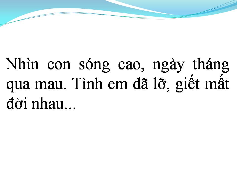 Lời bài hát ÁNH TRĂNG TÀN