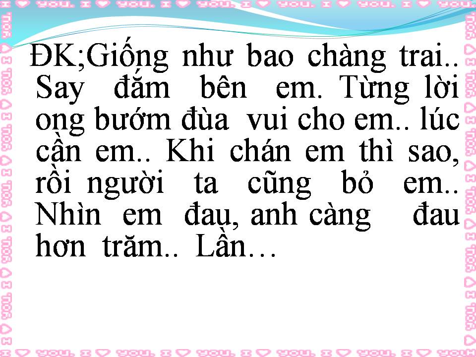Lời bài hát ANH VÀ EM ĐIỀU CÓ LỖI