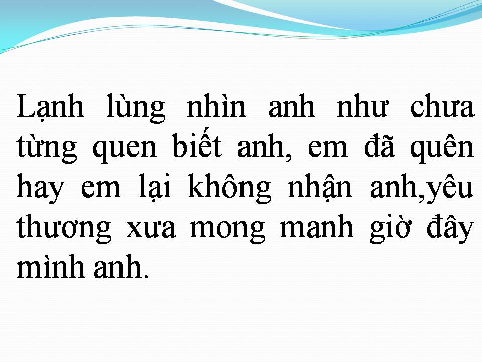 Lời bài hát ANH VẪN CÒN YÊU EM