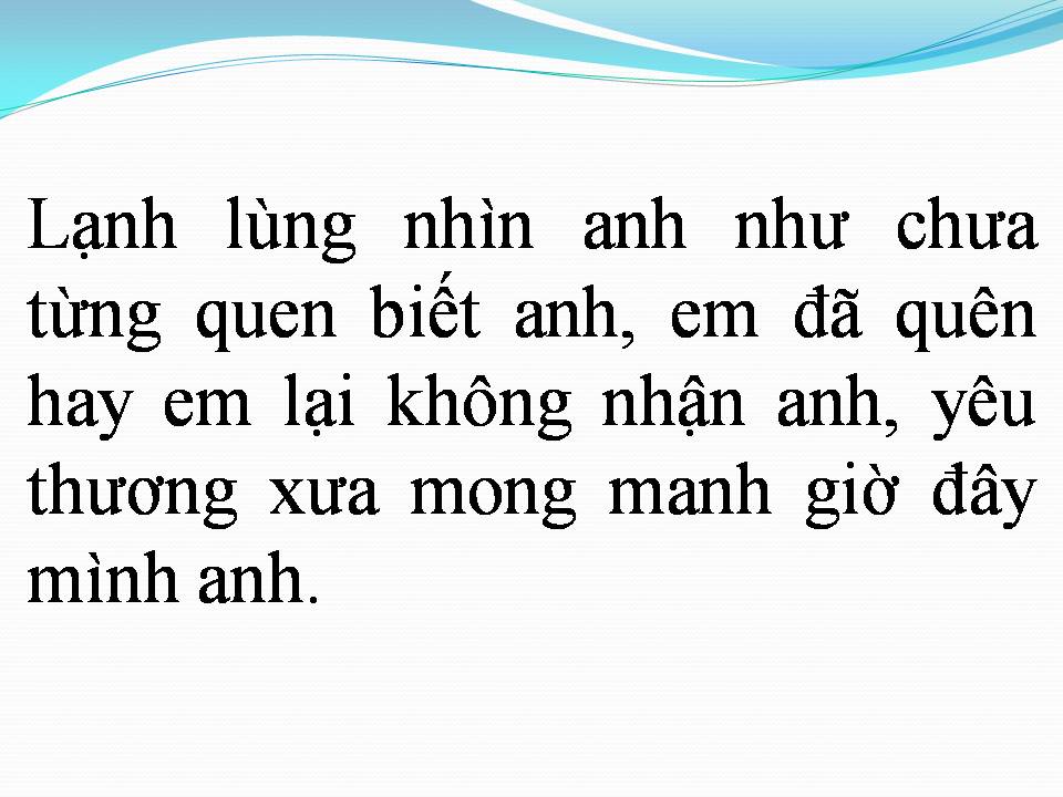 Lời bài hát ANH VẪN CÒN YÊU EM