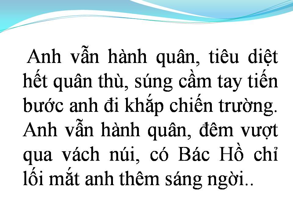 Lời bài hát ANH VẪN HÀNH QUÂN