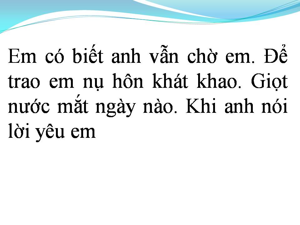 Lời bài hát ANH YÊU EM