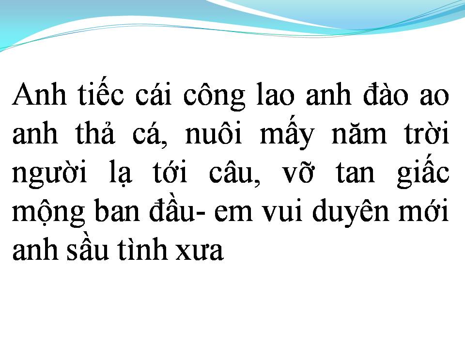 Lời bài hát AO CÁ ĐỢI CHỜ