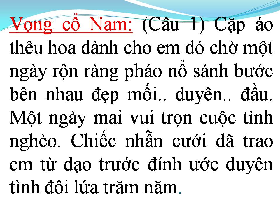 Lời bài hát ÁO EM CHƯA MẶC MỘT LẦN (TÂN CỔ)