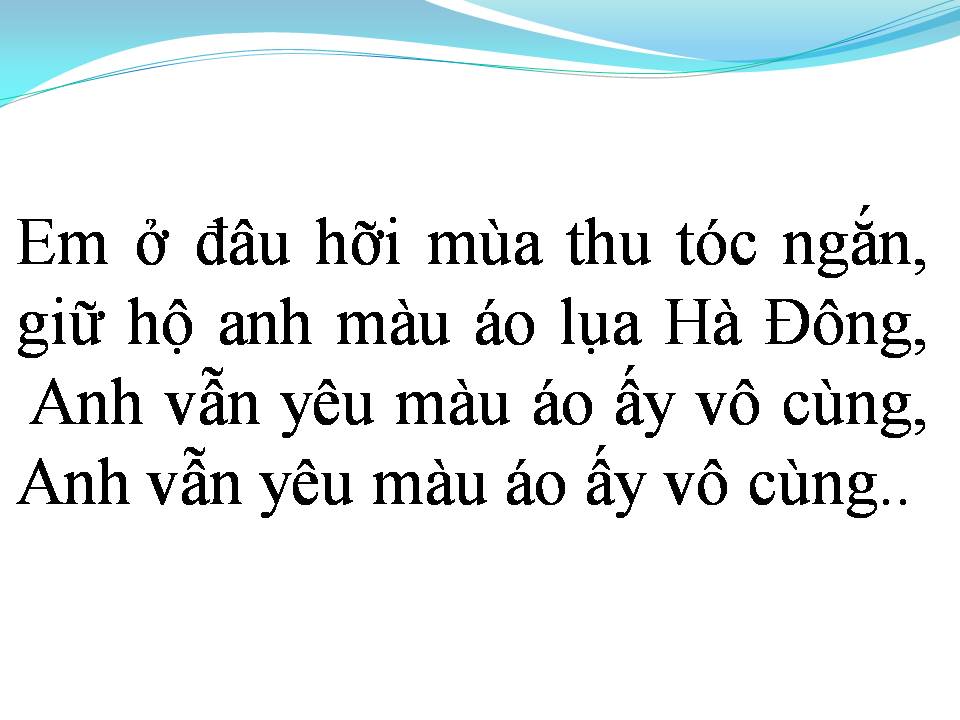 Lời bài hát ÁO LỤA HÀ ĐÔNG