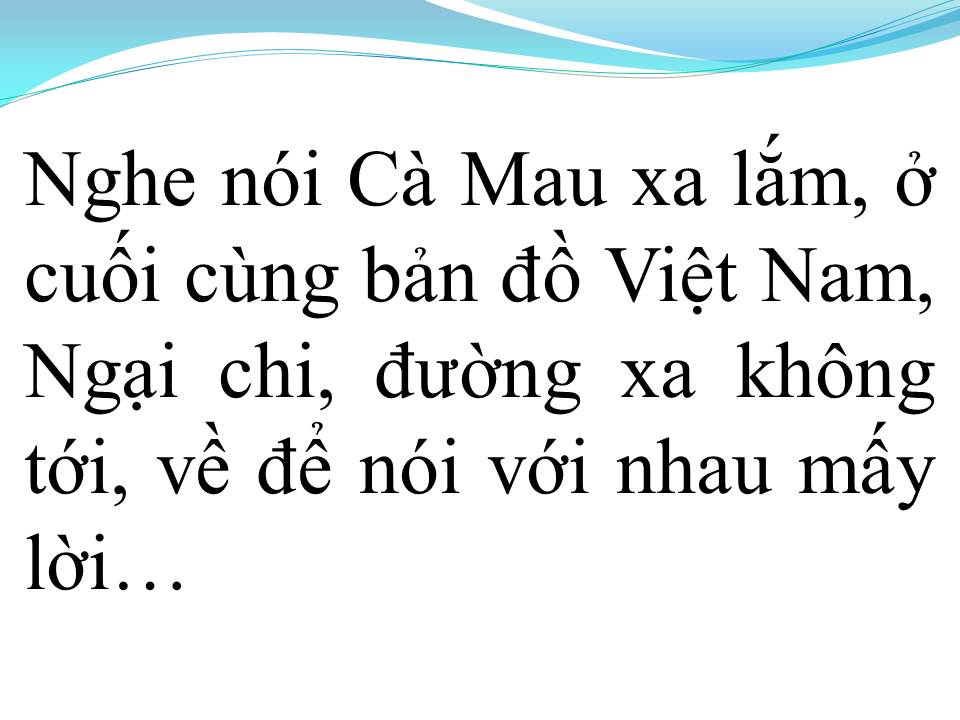 Lời bài hát ÁO MỚI CÀ MAU
