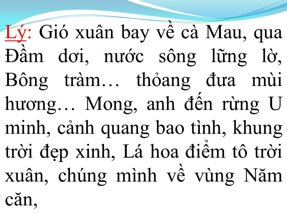 Lời bài hát ÁO MỚI CÀ MAU