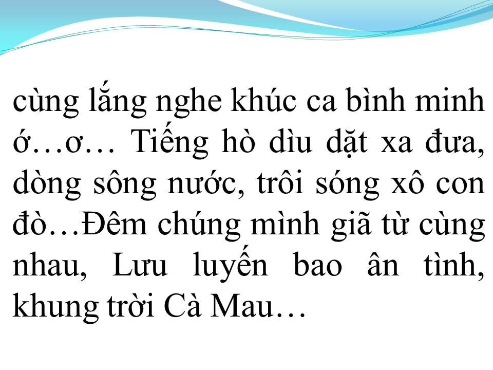Lời bài hát ÁO MỚI CÀ MAU