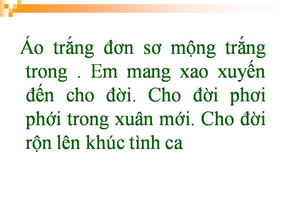 Lời bài hát ÁO TRẮNG