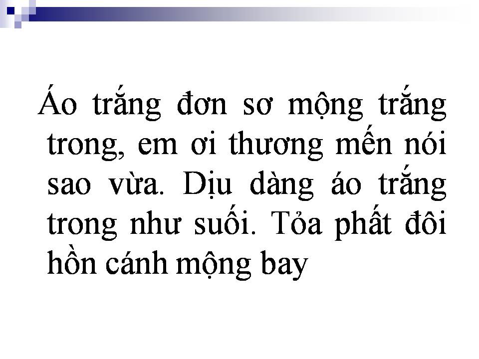 Lời bài hát ÁO TRẮNG
