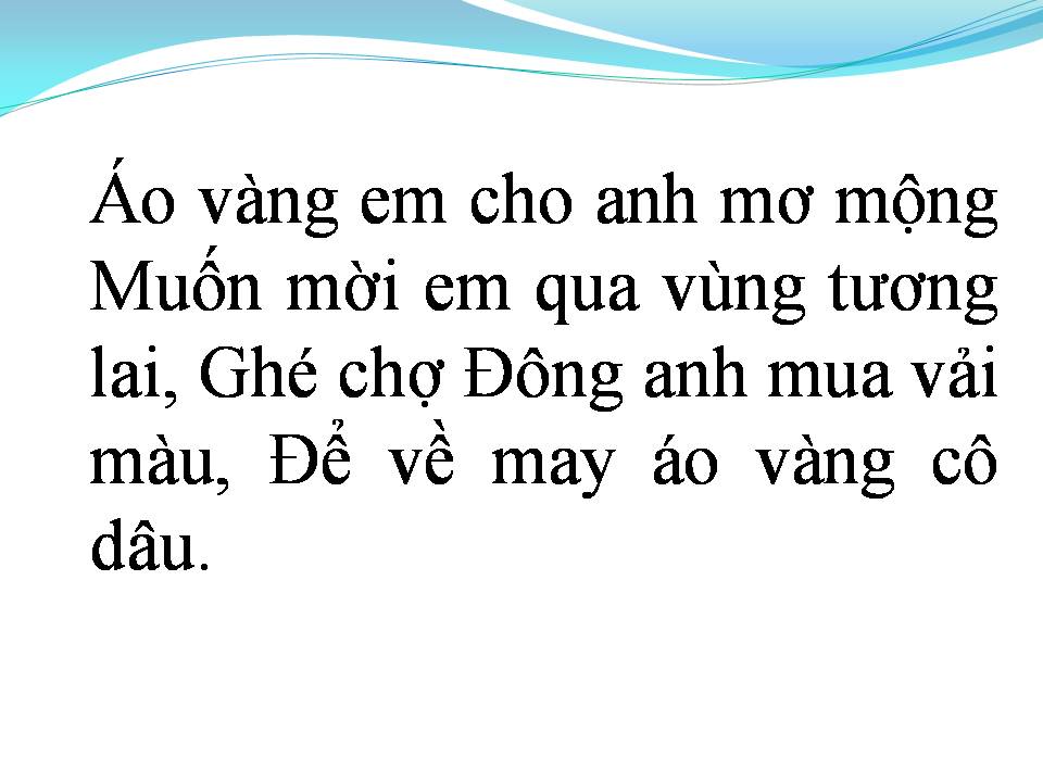 Lời bài hát ÁO VÀNG NGƯỜI YÊU