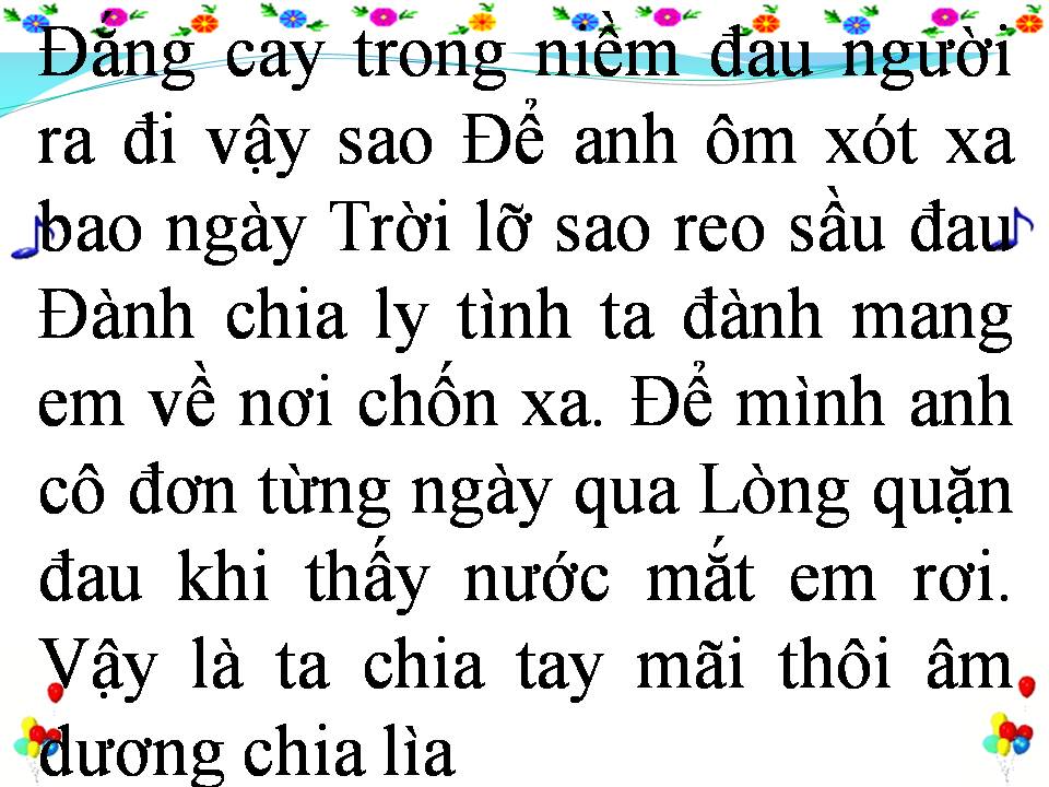 Lời bài hát ÂM DƯƠNG CÁCH BIỆT
