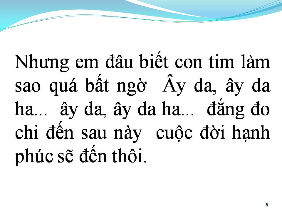 Lời bài hát ÂY DA ÂY DA