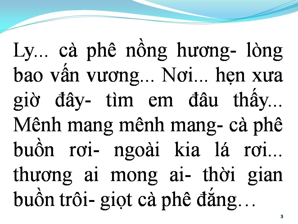 Lời bài hát CÀ PHÊ BUỒN