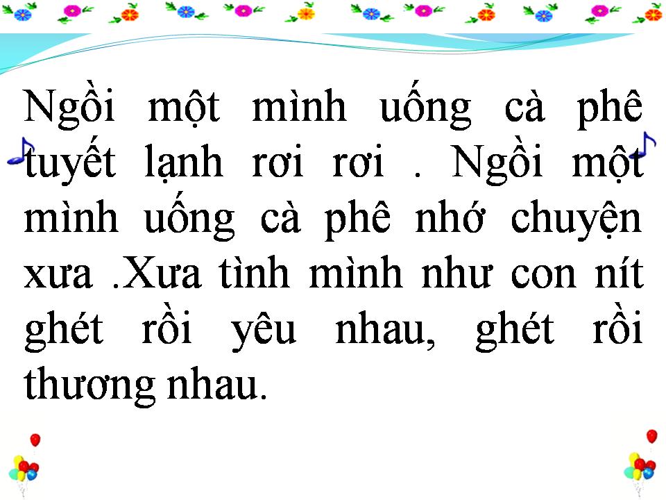 Lời bài hát CÀ PHÊ ĐẮNG TRỞ LẠI