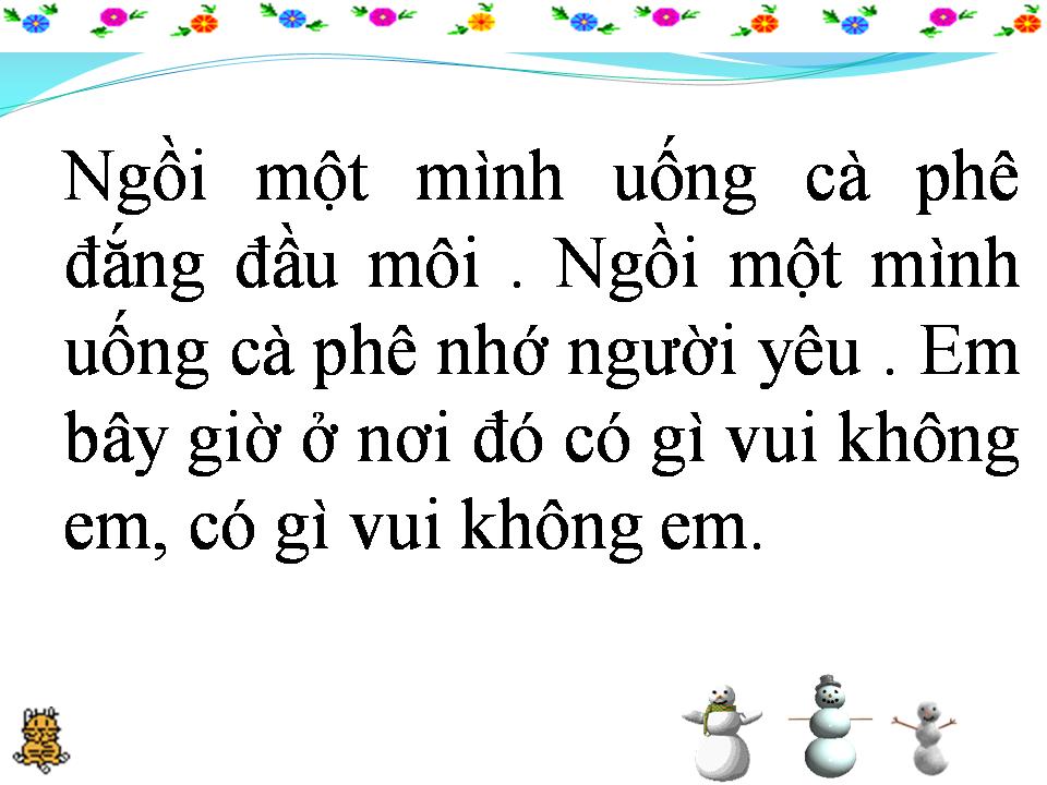 Lời bài hát CÀ PHÊ ĐẮNG TRỞ LẠI