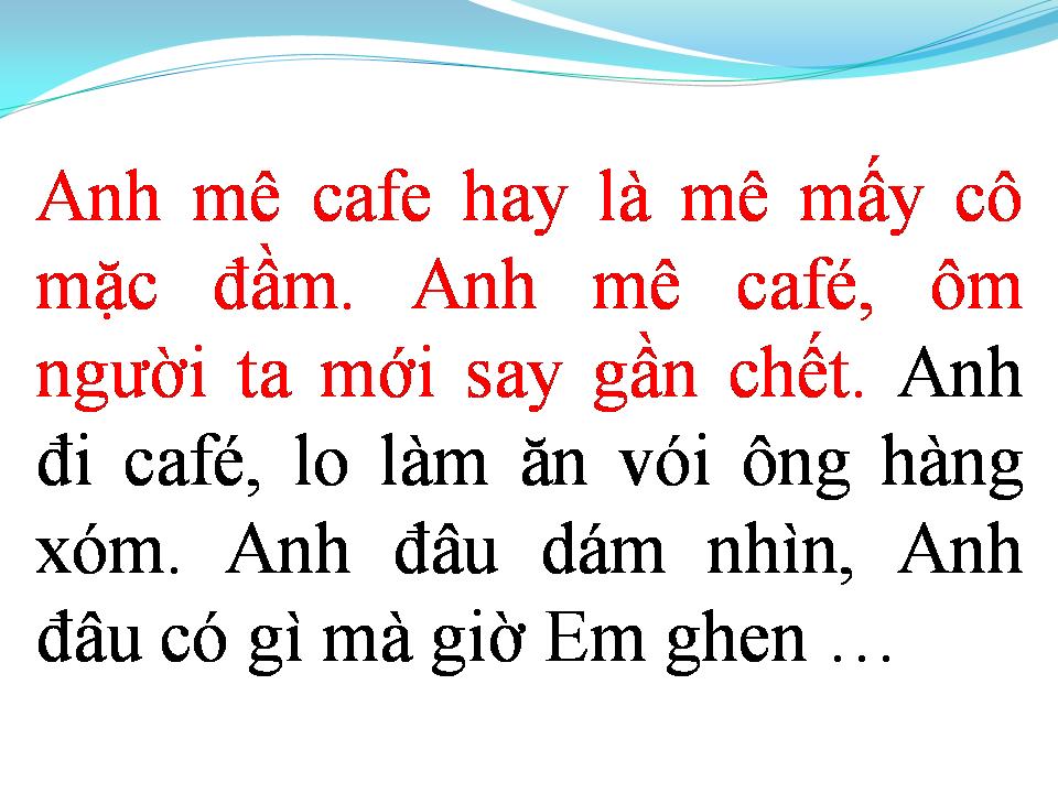 Lời bài hát CÀ PHÊ MIỆT VƯỜN