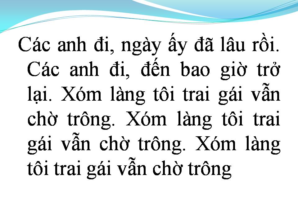 Lời bài hát CÁC ANH ĐI