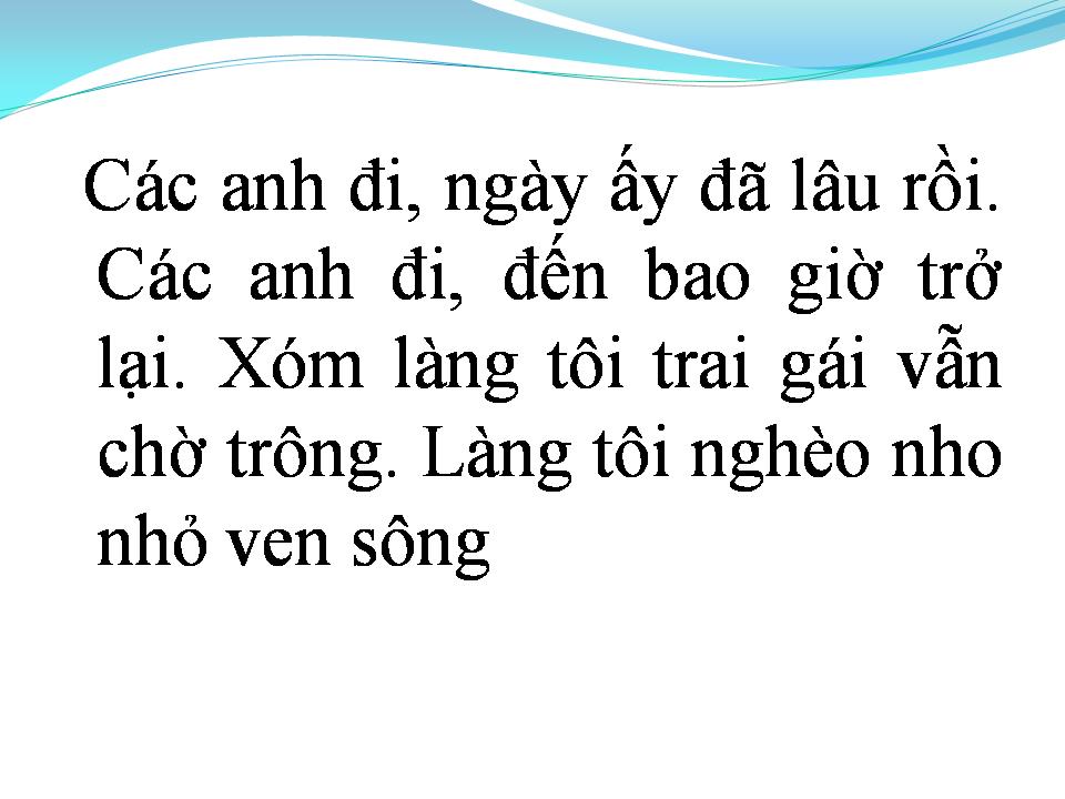 Lời bài hát CÁC ANH ĐI