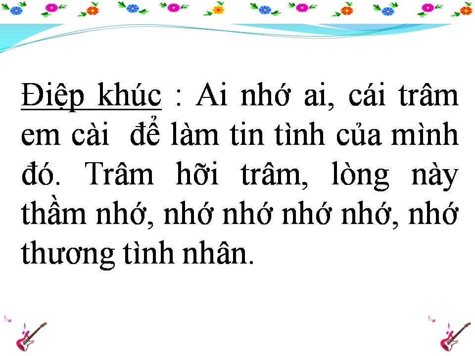 Lời bài hát CÁI TRÂM EM CÀI