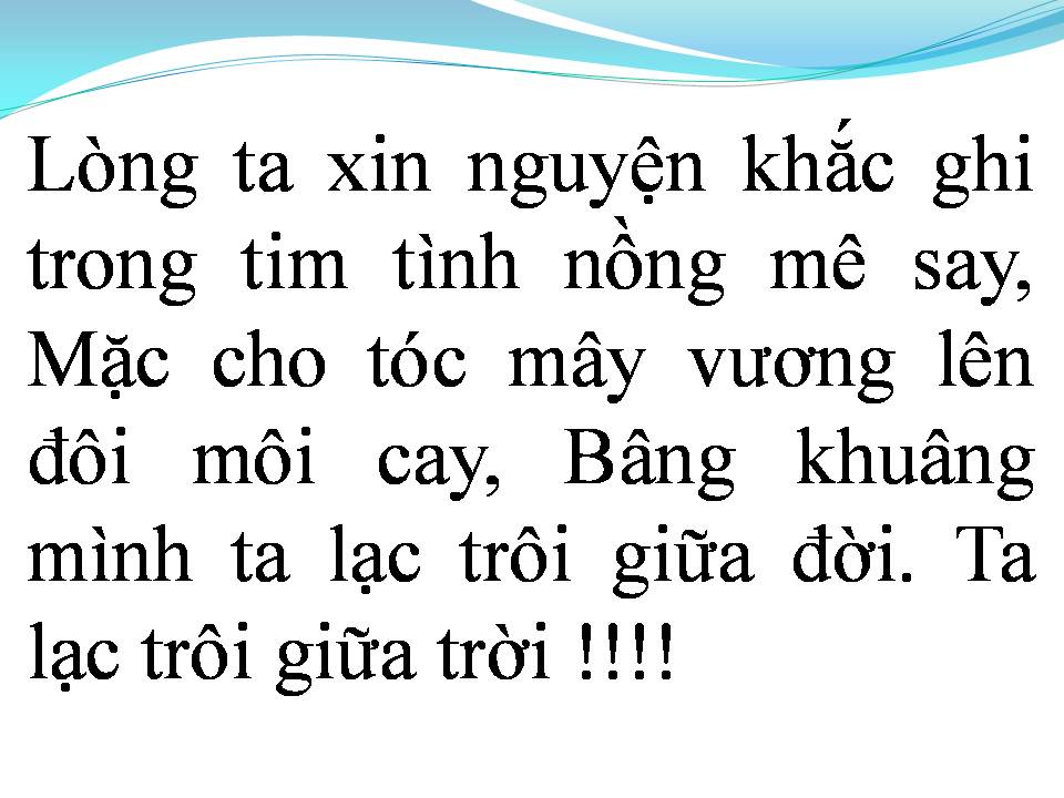 Lời bài hát LẠC TRÔI